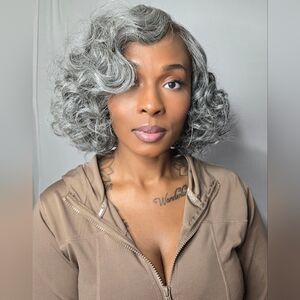 Sensationnel Human Hair Blend Lace Front Wig BareLace Glueless 13X6 Platinum Glo